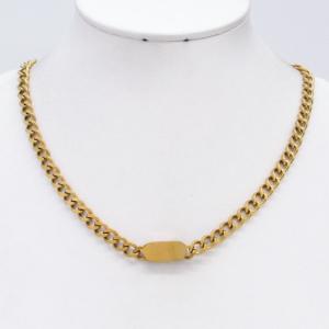 SS Gold-Plating Necklace - KN302821-CM
