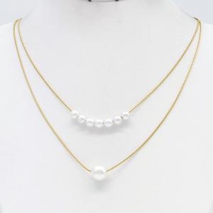 SS Gold-Plating Necklace - KN302823-CM