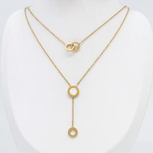 SS Gold-Plating Necklace - KN302825-CM