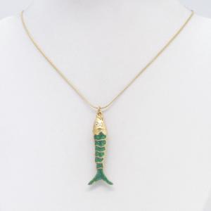 SS Gold-Plating Necklace - KN302857-HM