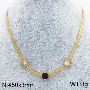 SS Gold-Plating Necklace - KN302872-SS