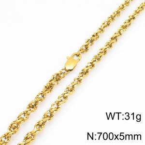 SS Gold-Plating Necklace - KN303089-Z