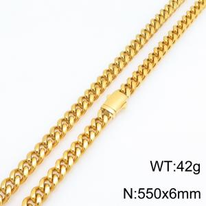 SS Gold-Plating Necklace - KN303151-ZLY