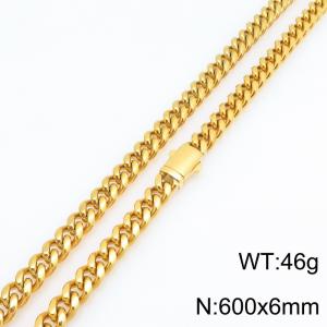 SS Gold-Plating Necklace - KN303152-ZLY