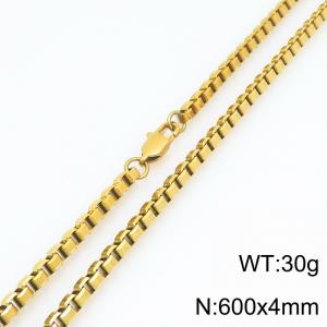 SS Gold-Plating Necklace - KN303517-Z