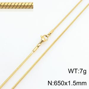 Stainless steel octagonal snake necklace - KN303667-Z