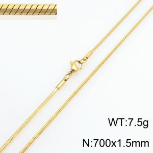 Stainless steel octagonal snake necklace - KN303668-Z