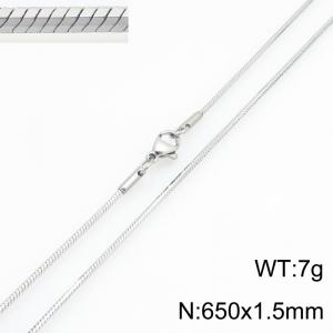 Stainless steel octagonal snake necklace - KN303670-Z