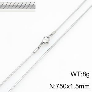 Stainless steel octagonal snake necklace - KN303672-Z