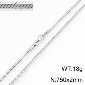 Stainless steel octagonal snake necklace - KN303681-Z