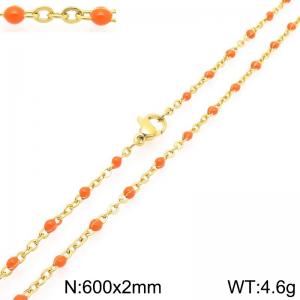 Stainless Steel Resin Necklace - KN303739-Z