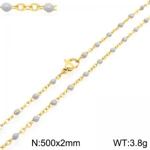 Stainless Steel Resin Necklace - KN303744-Z-
