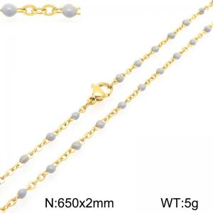 Stainless Steel Resin Necklace - KN303747-Z