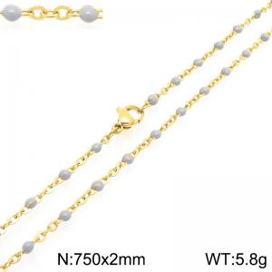 Stainless Steel Resin Necklace - KN303749-Z