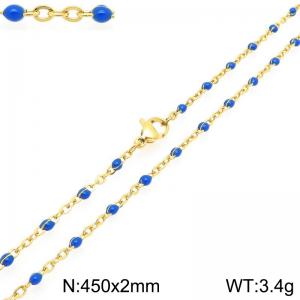 Stainless Steel Resin Necklace - KN303750-Z