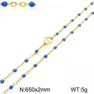 Stainless Steel Resin Necklace - KN303754-Z