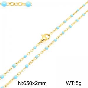 Stainless Steel Resin Necklace - KN303761-Z