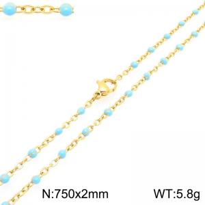 Stainless Steel Resin Necklace - KN303763-Z