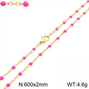 Stainless Steel Resin Necklace - KN303767-Z