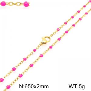 Stainless Steel Resin Necklace - KN303768-Z