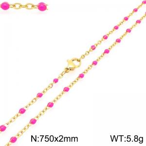 Stainless Steel Resin Necklace - KN303770-Z
