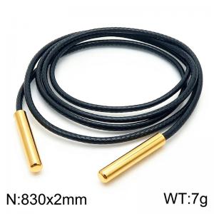 Stainless Steel Clasp with Fabric Cord--2mm - KN303983-Z