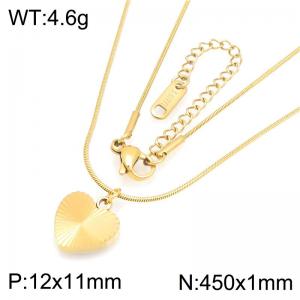 SS Gold-Plating Necklace - KN304613-HR