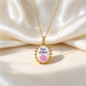 SS Gold-Plating Necklace - KN304648-SXSJ