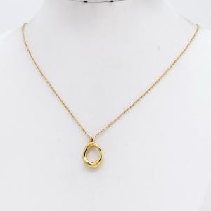 SS Gold-Plating Necklace - KN304673-CQ
