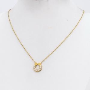 SS Gold-Plating Necklace - KN304675-CQ