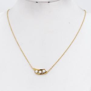 SS Gold-Plating Necklace - KN304677-CQ