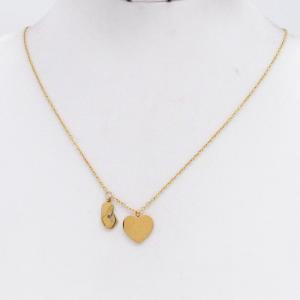 SS Gold-Plating Necklace - KN304679-CQ
