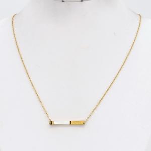 SS Gold-Plating Necklace - KN304680-CQ