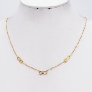 SS Gold-Plating Necklace - KN304682-CQ