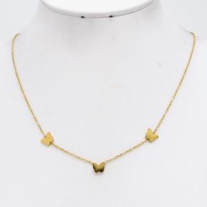 SS Gold-Plating Necklace - KN304701-CQ