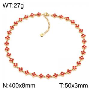 Stainless Steel Stone Necklace - KN304938-CAJY