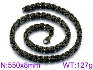 Stainless Steel Black-plating Necklace - KN33492-Z