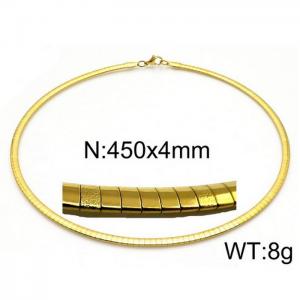 SS Gold-Plating Necklace - KN35039-Z