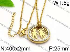 Stainless Steel Stone Necklace - KN35053-Z