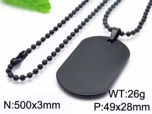 Stainless Steel Black-plating Necklace - KN35674-Z