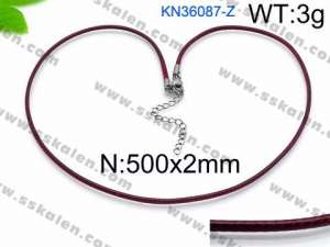 Stainless Steel Clasp with Fabric Cord - KN36087-Z