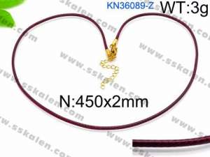 Stainless Steel Clasp with Fabric Cord - KN36089-Z