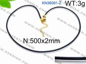 Stainless Steel Clasp with Fabric Cord - KN36091-Z