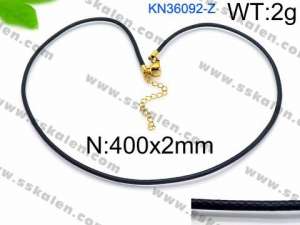 Stainless Steel Clasp with Fabric Cord - KN36092-Z