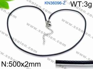Stainless Steel Clasp with Fabric Cord - KN36096-Z