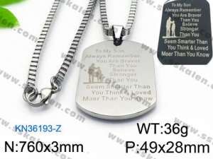 Stainless Steel Necklace - KN36193-Z
