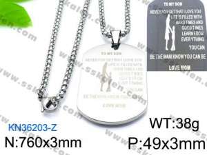 Stainless Steel Necklace - KN36203-Z