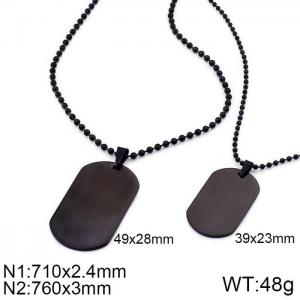 Stainless Steel Black-plating Necklace - KN37526-Z