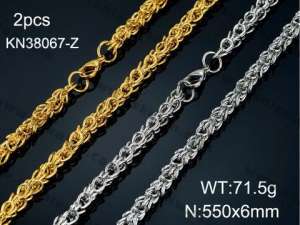 Staineless Steel Small Gold-plating Chain - KN38067-Z