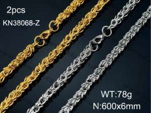 Staineless Steel Small Gold-plating Chain - KN38068-Z